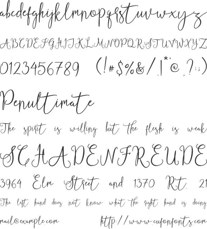 betterlife font preview