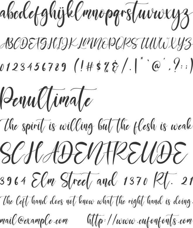 Jeniffer font preview