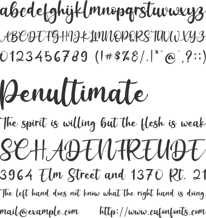 Antoinete font preview