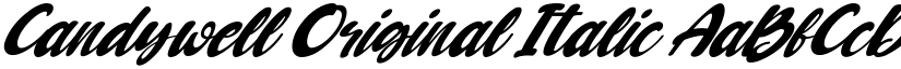 Candywell Original Italic font