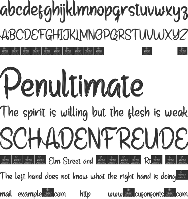 Yesterday font preview