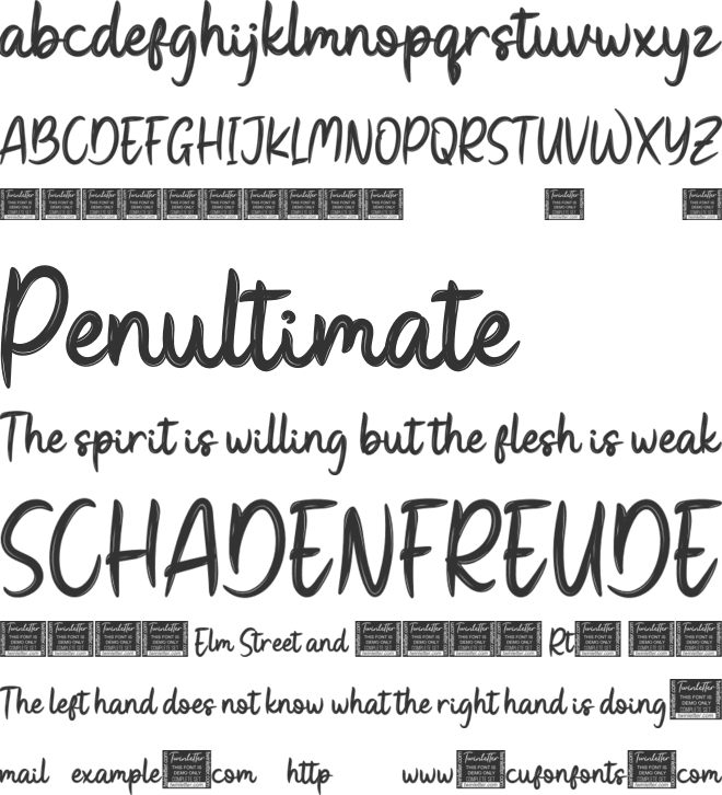 History font preview