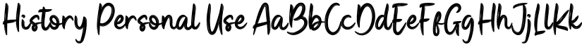 History Personal Use font