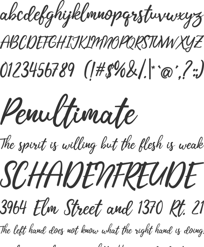 Belattis font preview