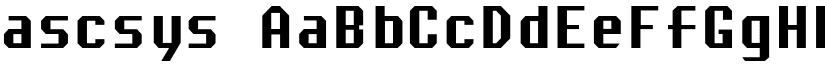 ascsys font