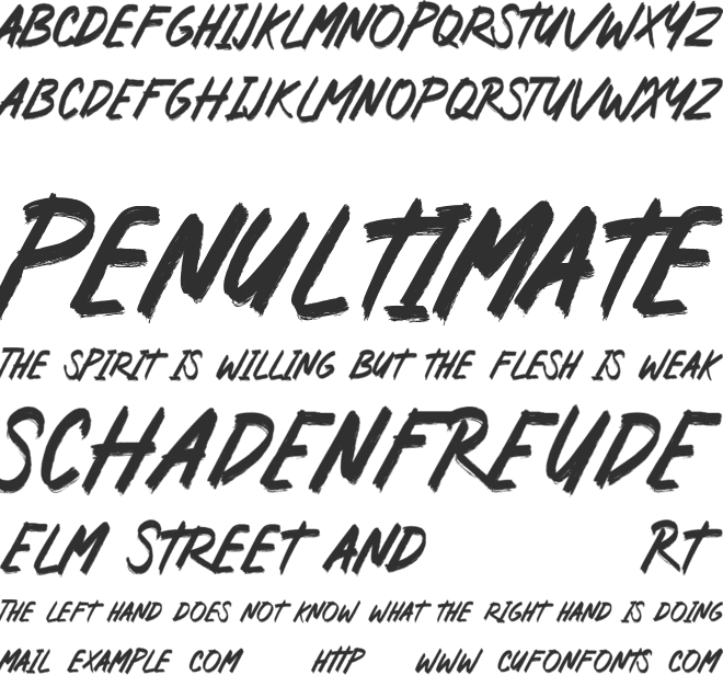 Grunges Free font preview