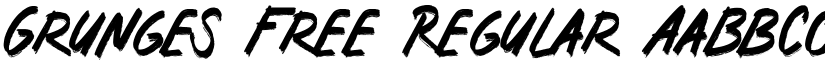 Grunges Free Regular font