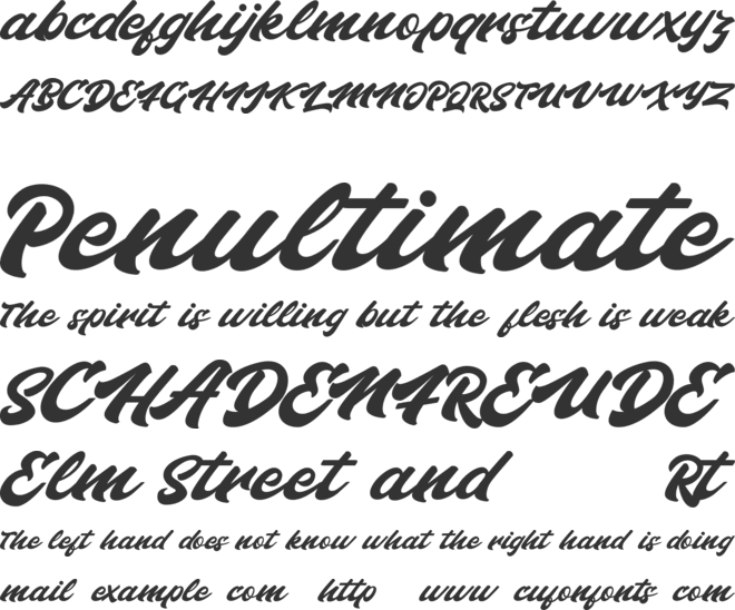 Pahitna Free font preview