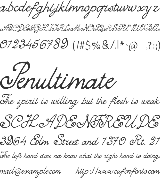 Mounlee font preview