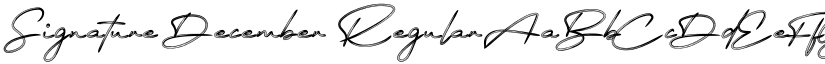 Signature December Regular font