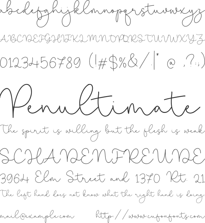 Miracle Sunrise font preview