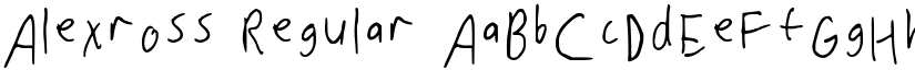 Alexross Regular font