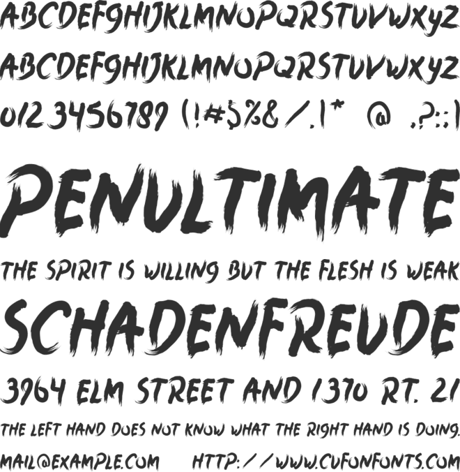 Crunch font preview