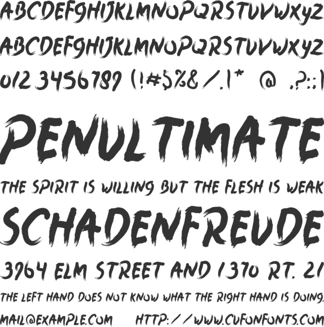 Crunch font preview