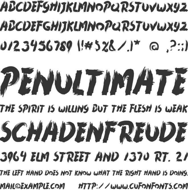 Rusher font preview