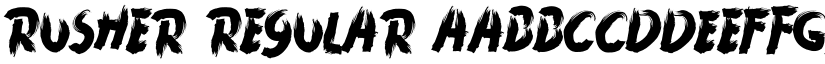 Rusher Regular font