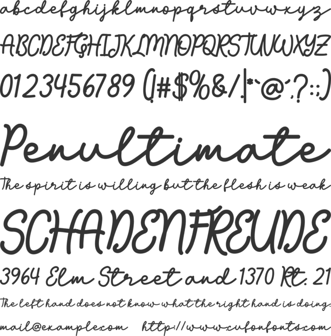 Longhoney font preview