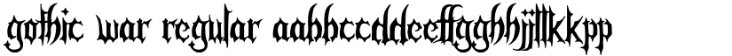 Gothic War Regular font