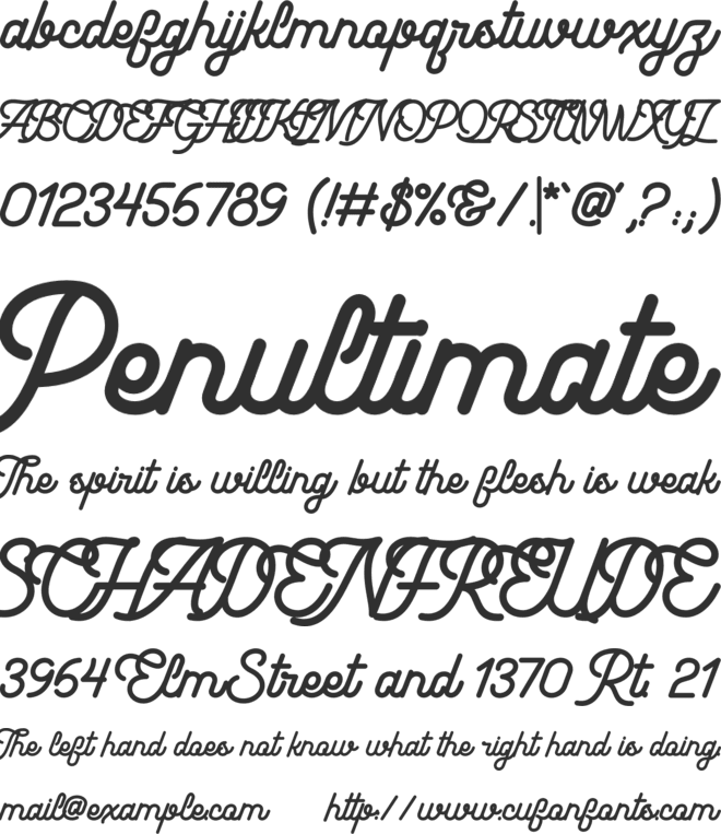 Fireclay font preview
