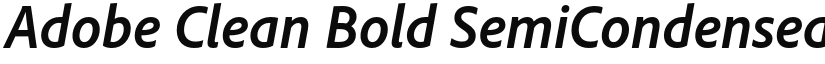 Adobe Clean Bold SemiCondensed Italic font