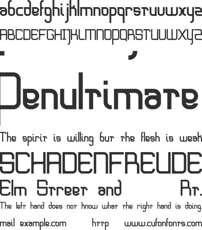 SharpEdge font preview