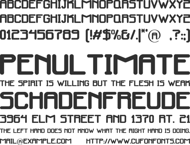 Infinity Media font preview