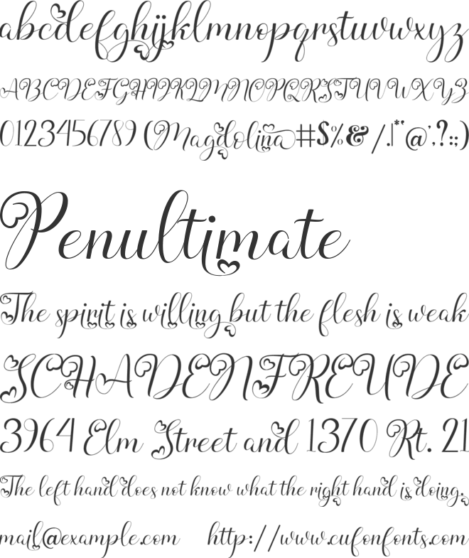 Magdolina font preview