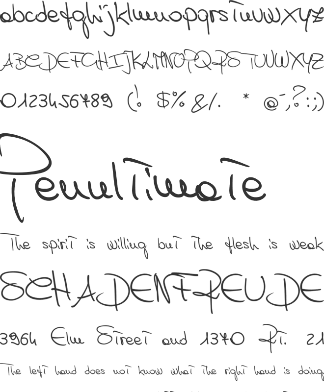 Rossana font preview