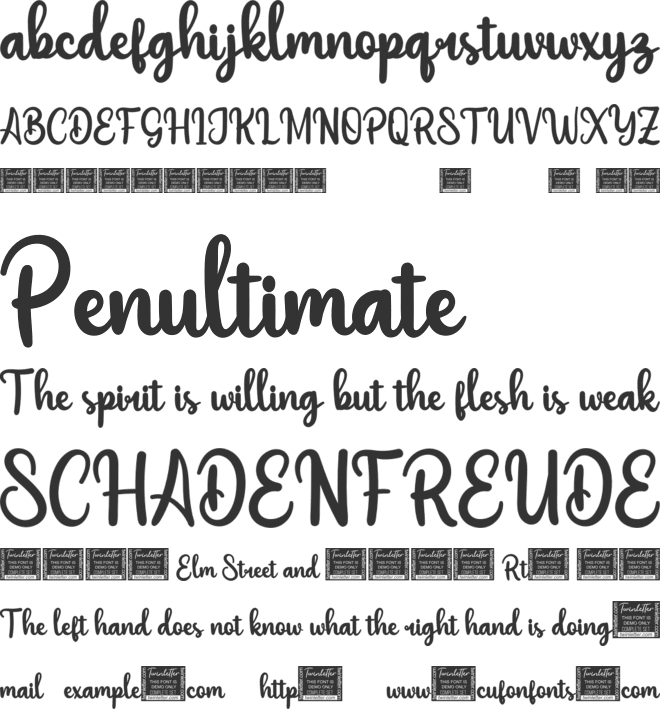 Destain font preview