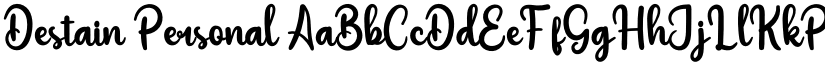 Destain Personal font