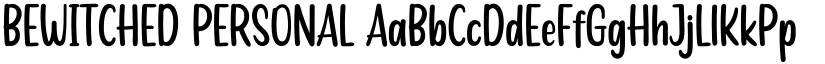 BEWITCHED PERSONAL font