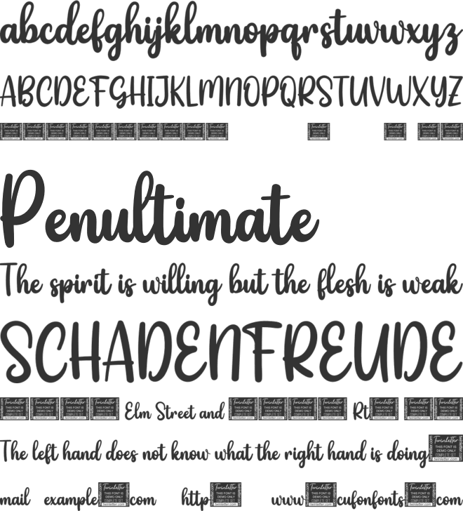 Battiest font preview