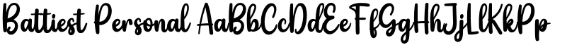 Battiest Personal font