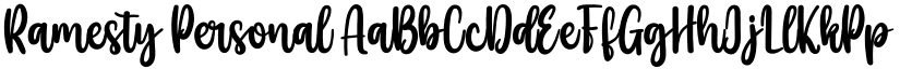Ramesty Personal font