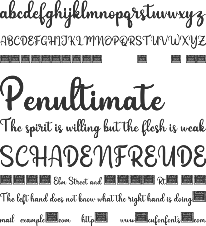 Goldest font preview