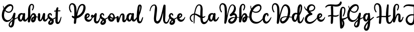 Gabust Personal Use font