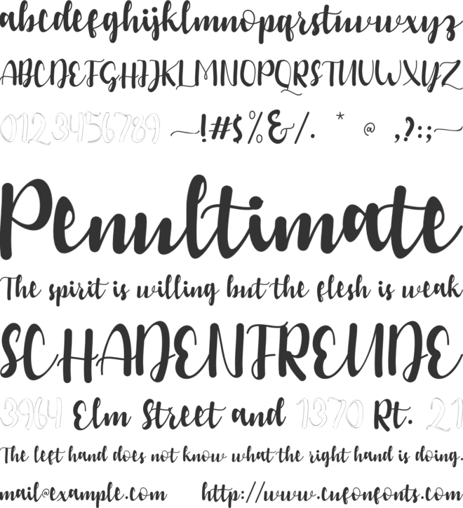 Heart Affair font preview
