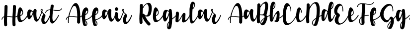Heart Affair Regular font