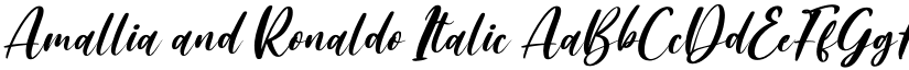 Amallia and Ronaldo Italic font