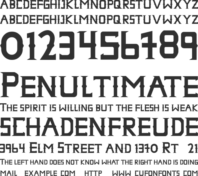 NAMBOUR font preview
