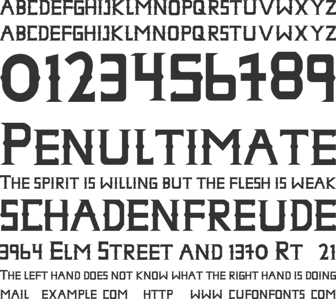 NAMBOUR font preview