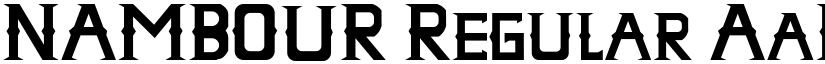 NAMBOUR Regular font