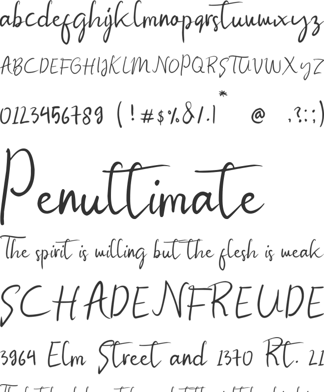 Beringin font preview