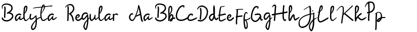Balyta Regular font