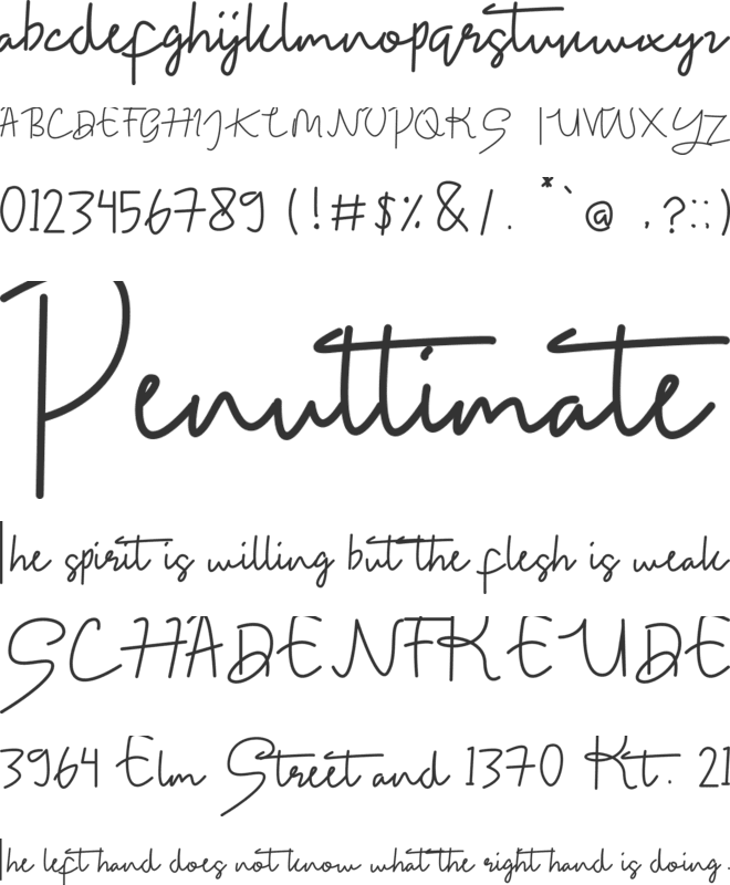 Dafania font preview