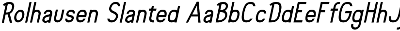 Rolhausen Slanted font