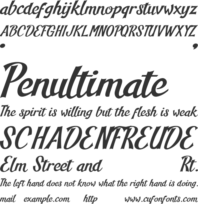 Blankeny font preview