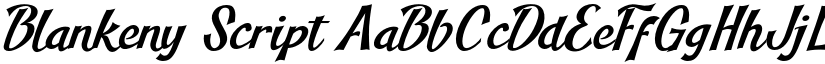 Blankeny Script font
