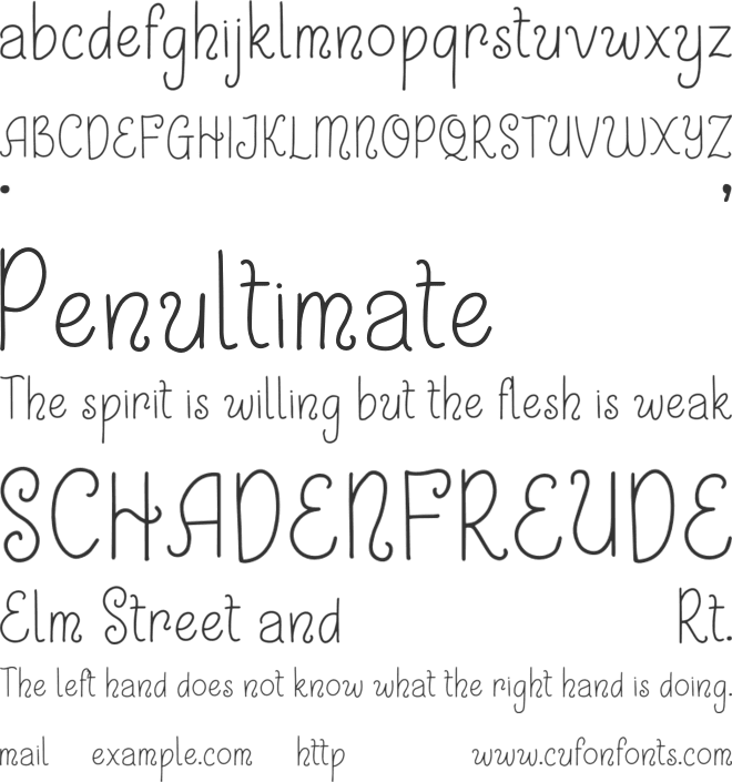 Shayfinton font preview