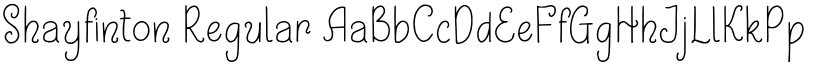 Shayfinton Regular font